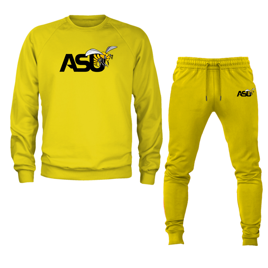 Men's Alabama State Hornets Crewneck Sweatshirt Joggers Suit