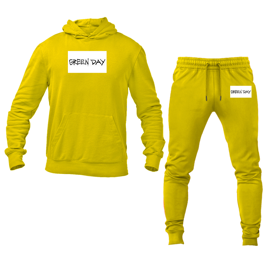 Men's Green Day Logo Hoodie Joggers Set