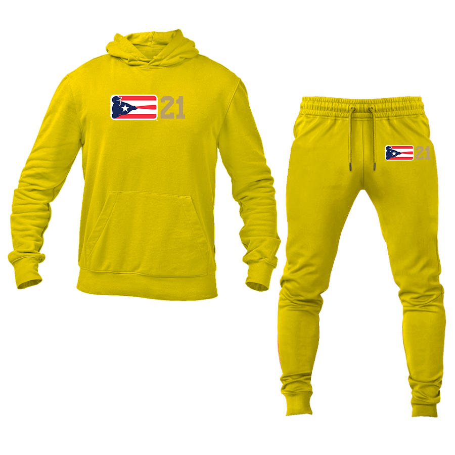 Men's Liga de Beisbol Profesional Roberto Clemente Logo Hoodie Joggers Set