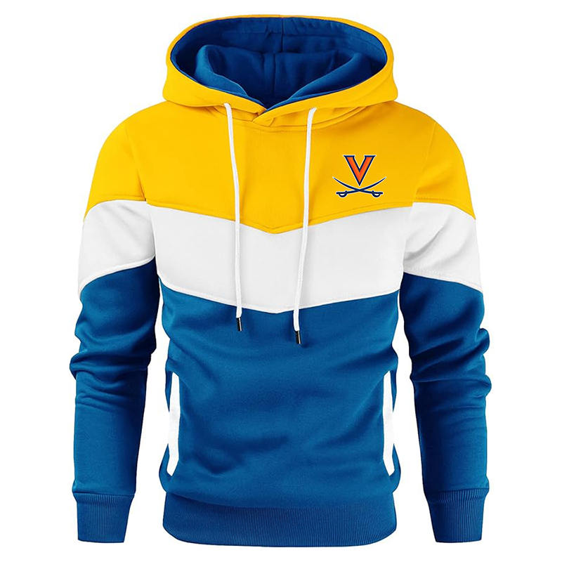Men's (Design Here) Gesean Novelty Color Block Pullover Fleece Hoodie Long Sleeve Casual