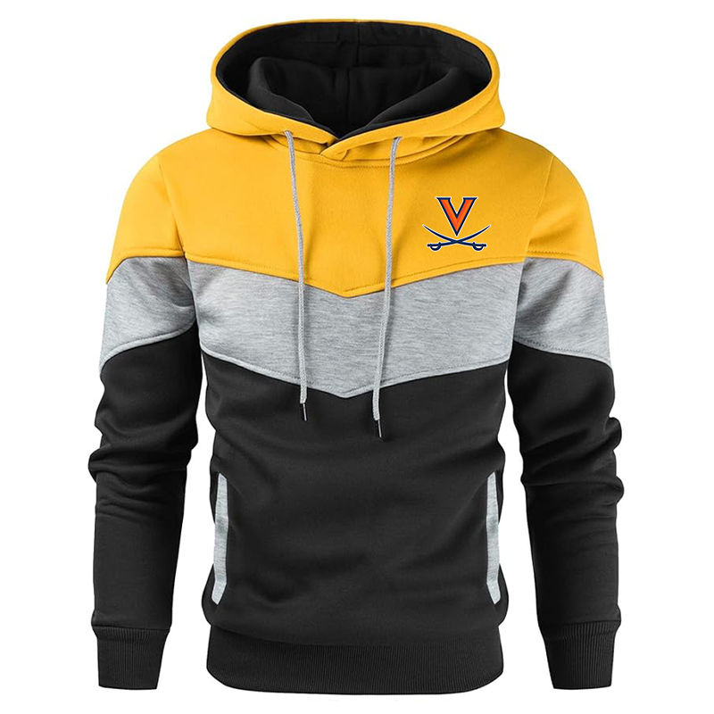 Men's (Design Here) Gesean Novelty Color Block Pullover Fleece Hoodie Long Sleeve Casual