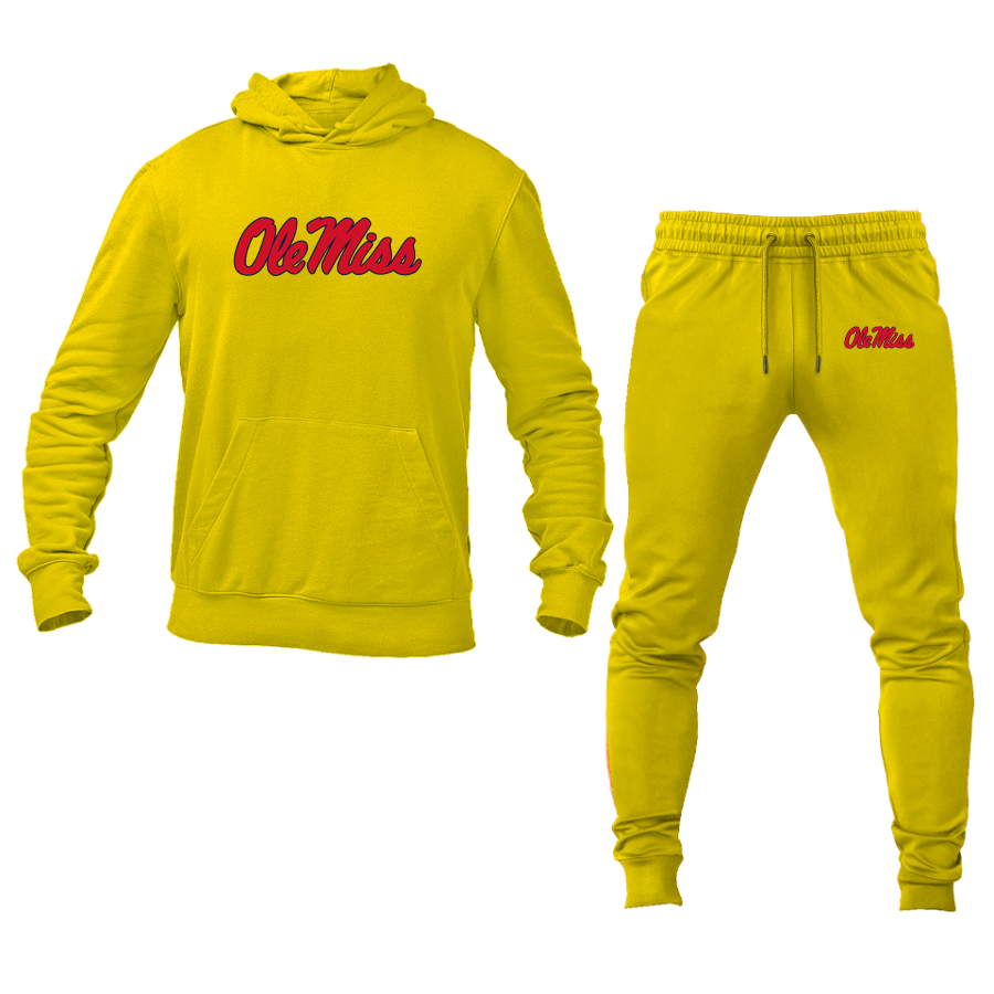 Men's Mississippi Rebels Logo Hoodie Joggers Set