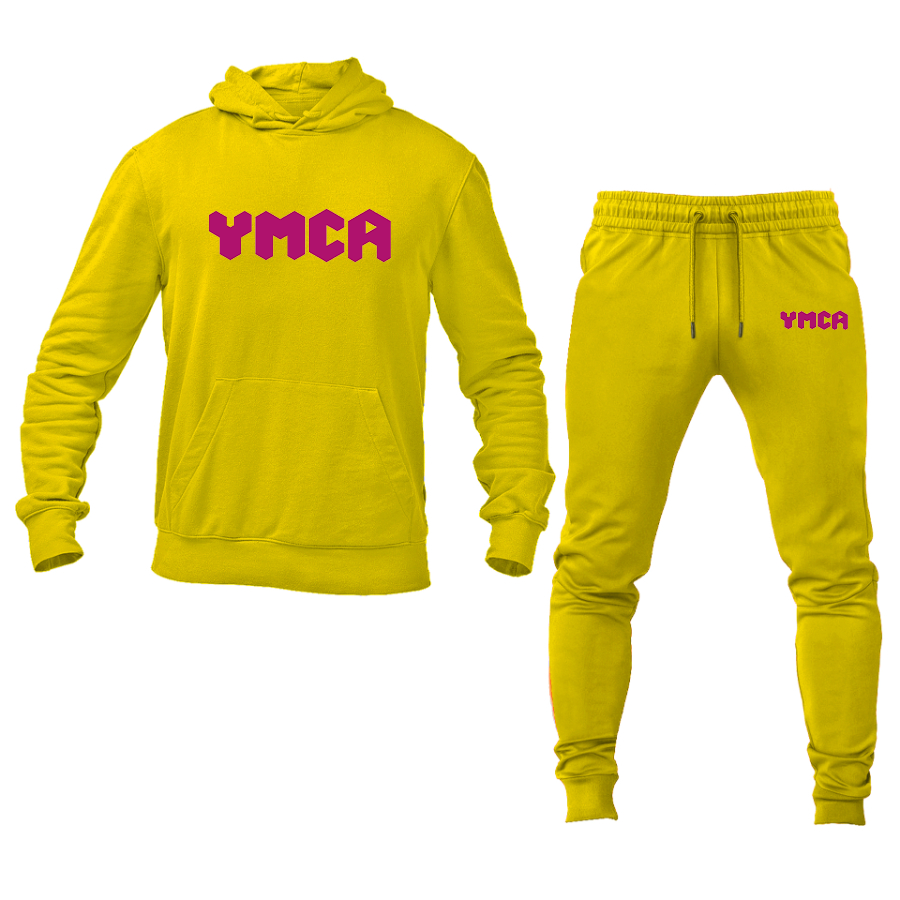 Men's YMCA Mauve Hoodie Joggers Set