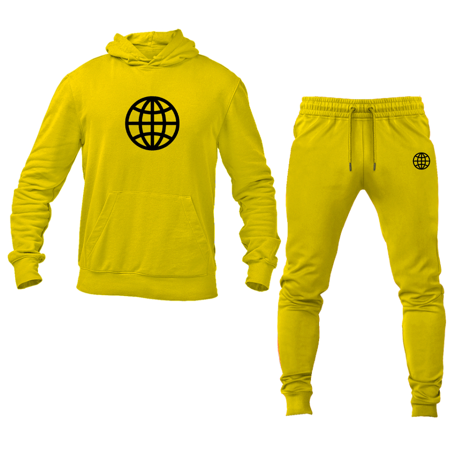 Men's Internet Globe Hoodie Joggers Set