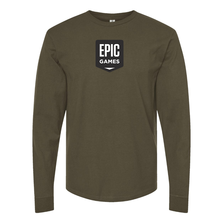 Men's Epic Games Logo Cotton Long Sleeve T-Shirt