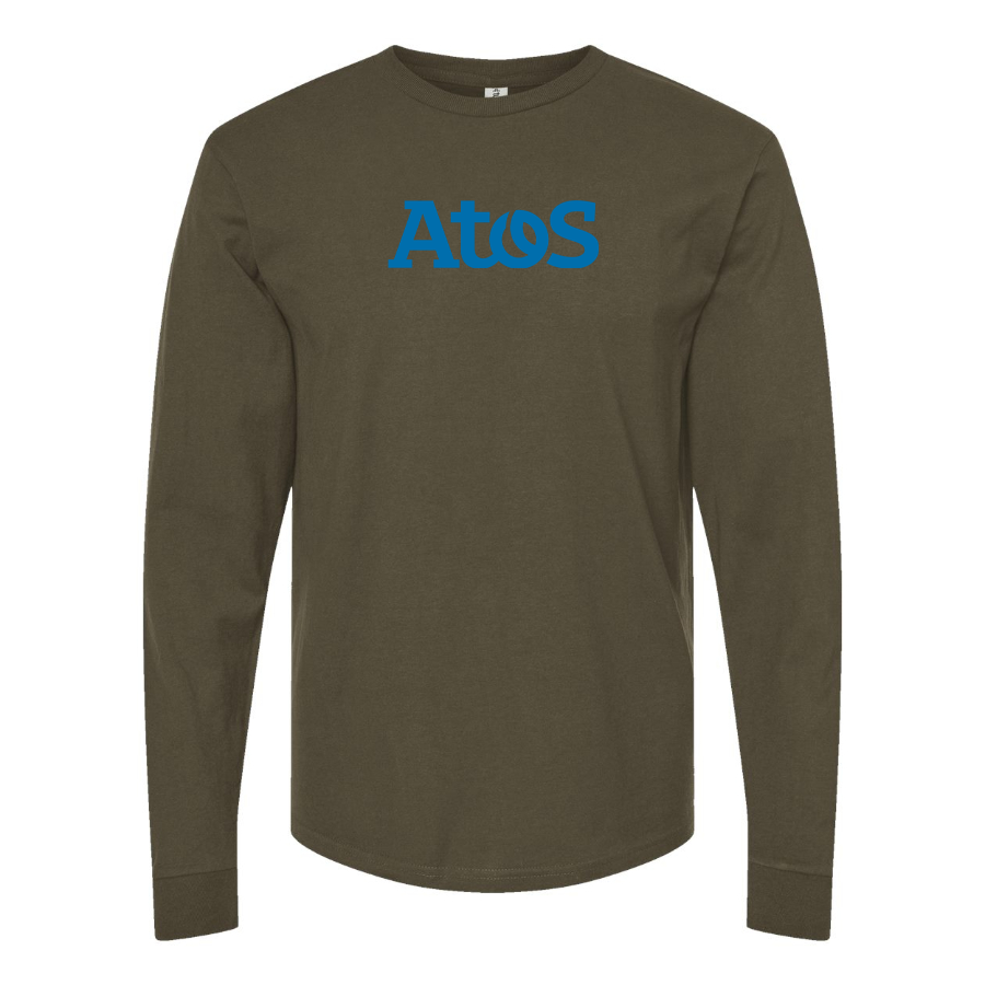 Men's Atos Logo Cotton Long Sleeve T-Shirt