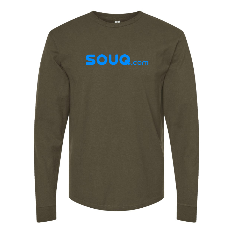 Men's Souq.com Logo Cotton Long Sleeve T-Shirt