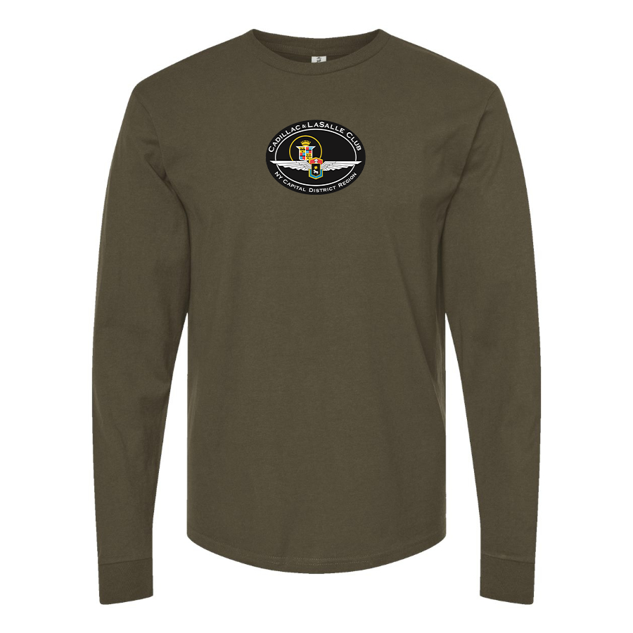 Men's Cadillac and Lasalle Club Logo Cotton Long Sleeve T-Shirt