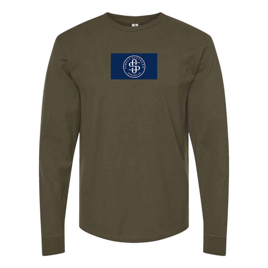 Men's Simply Southern Logo Cotton Long Sleeve T-Shirt