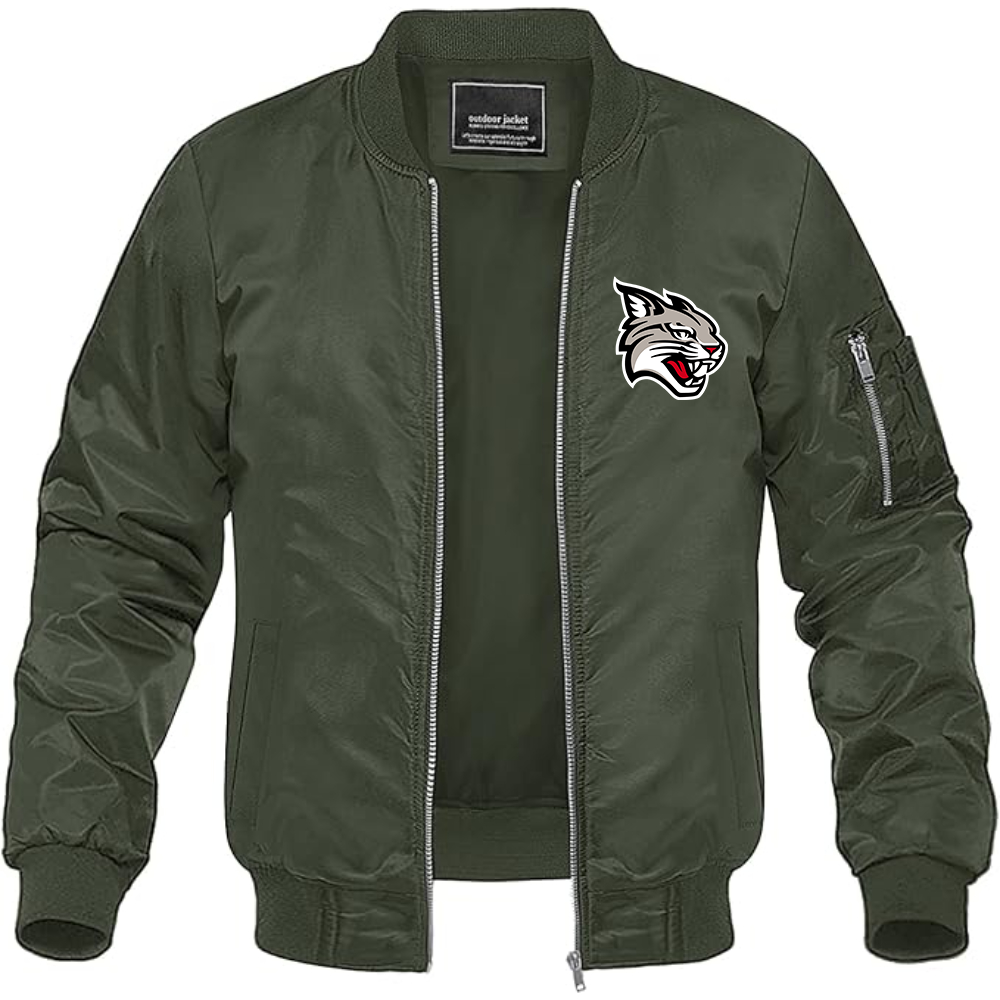 Men's Davidson Wildcats Lightweight Bomber Jacket Windbreaker Softshell Varsity Jacket Coat