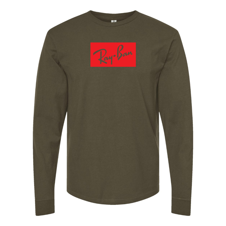 Men's Ray Ban Logo Cotton Long Sleeve T-Shirt