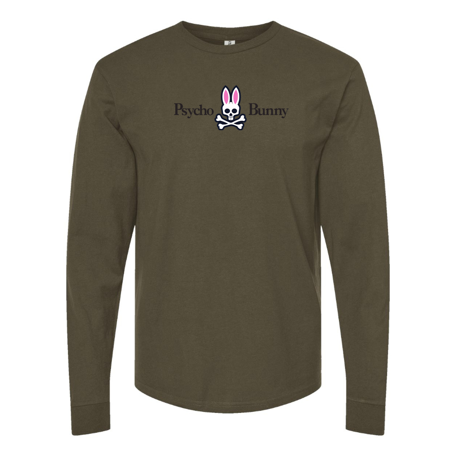 Men's Psycho Bunny Logo Cotton Long Sleeve T-Shirt