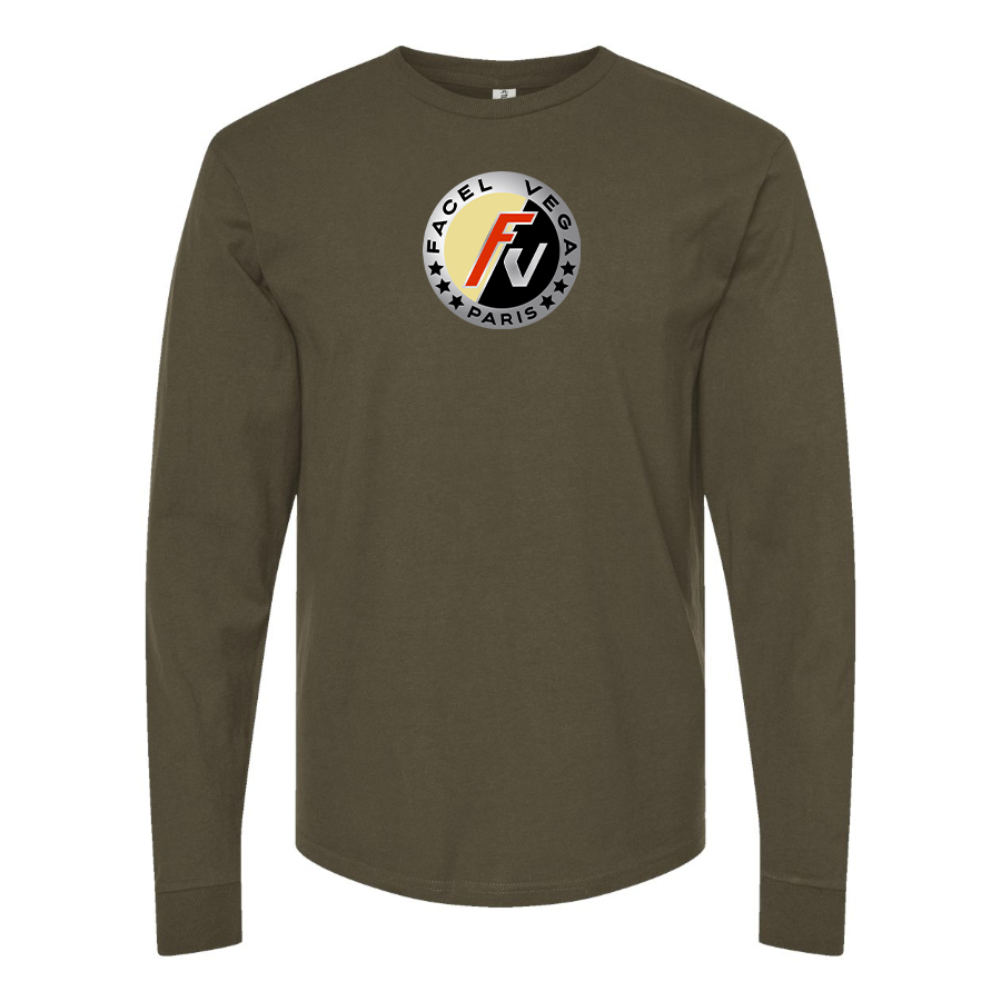 Men's Facel Vega Logo Cotton Long Sleeve T-Shirt