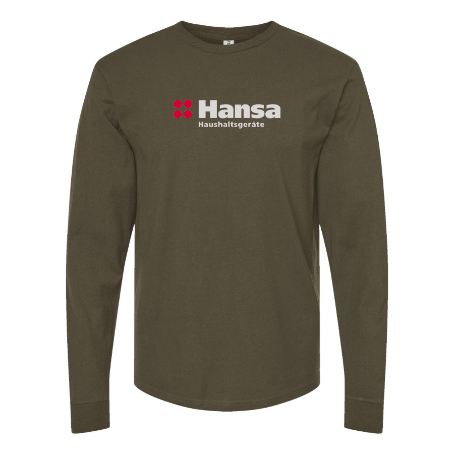 Men's Hansa Logo Cotton Long Sleeve T-Shirt