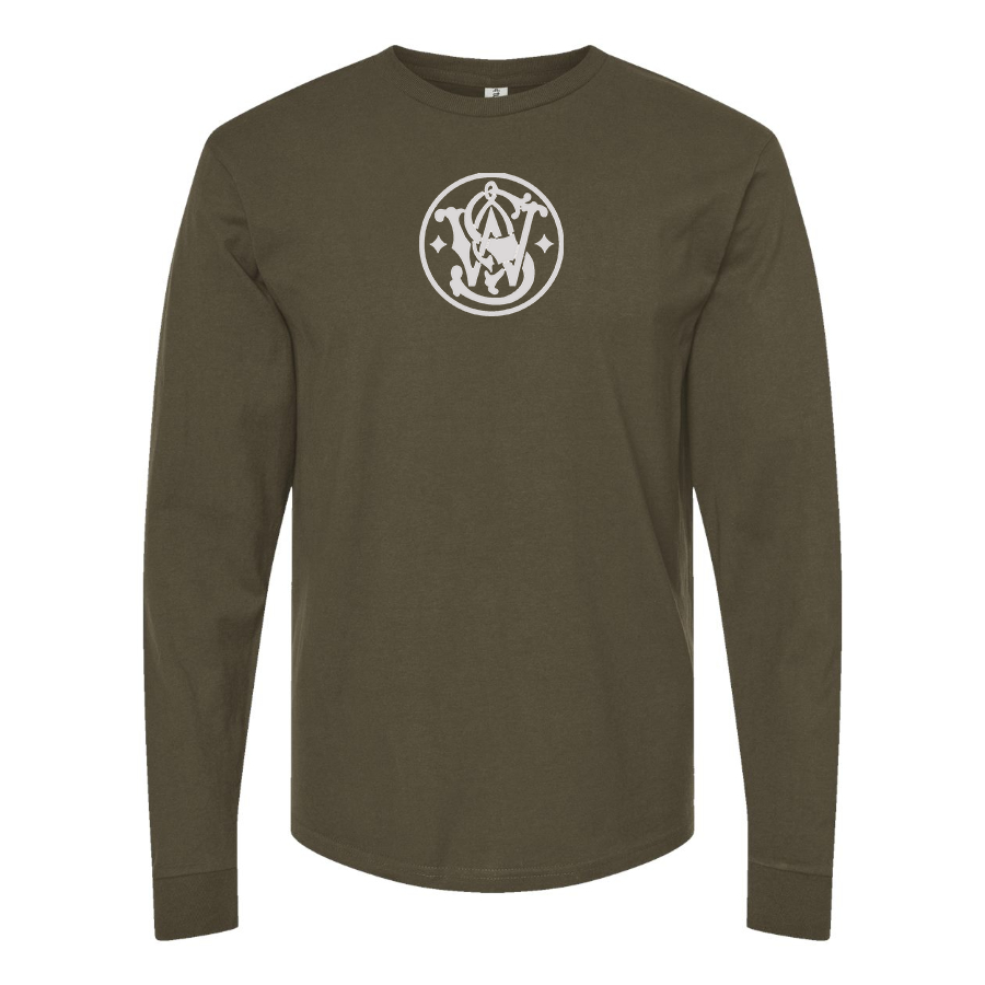 Men's Smith and Wesson Symbol Logo Cotton Long Sleeve T-Shirt