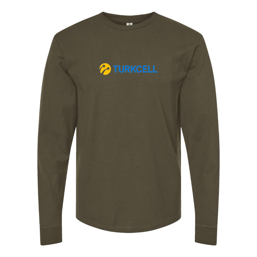 Men's TurkCell Logo Cotton Long Sleeve T-Shirt