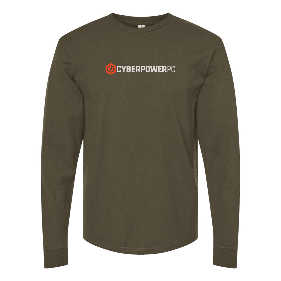 Men's CyberPowerPC Logo Cotton Long Sleeve T-Shirt