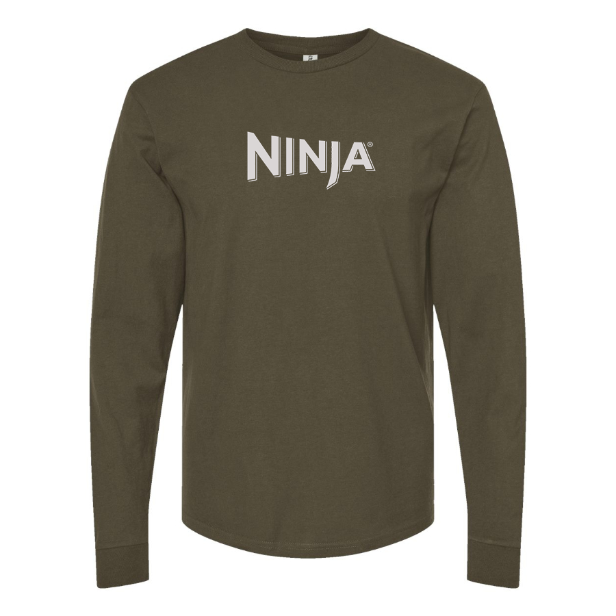 Men's Ninja Logo Cotton Long Sleeve T-Shirt