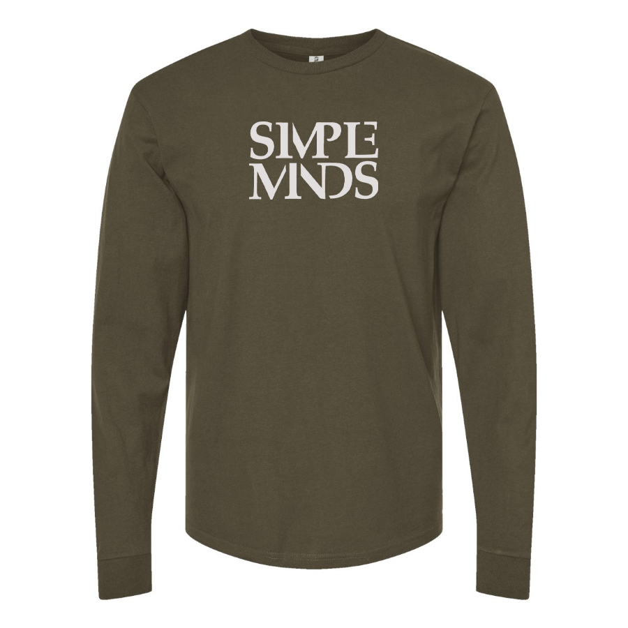 Men's Simple Minds Logo Cotton Long Sleeve T-Shirt