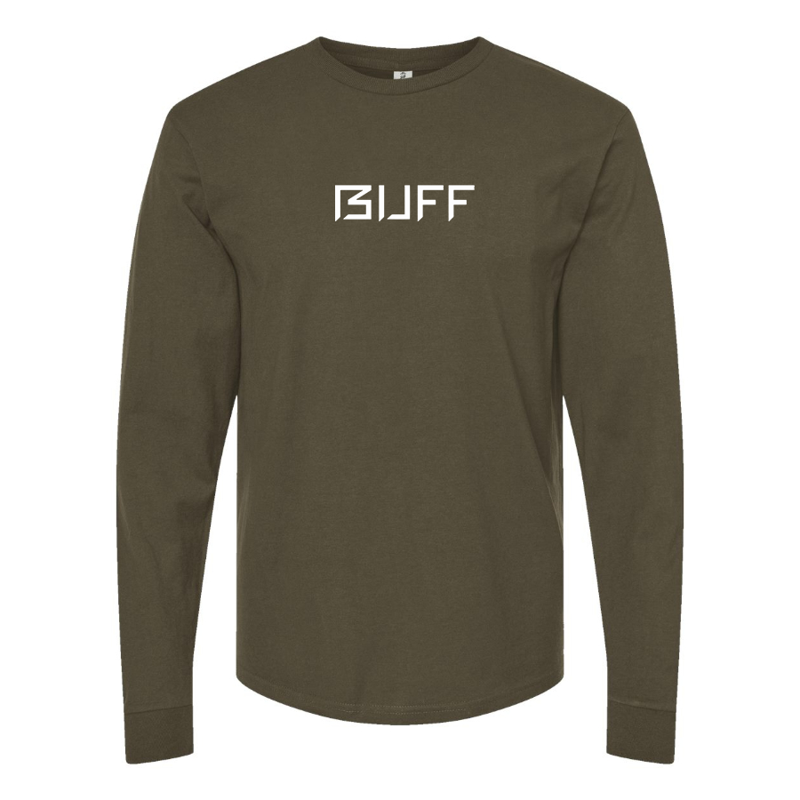 Men's Buff Logo Cotton Long Sleeve T-Shirt