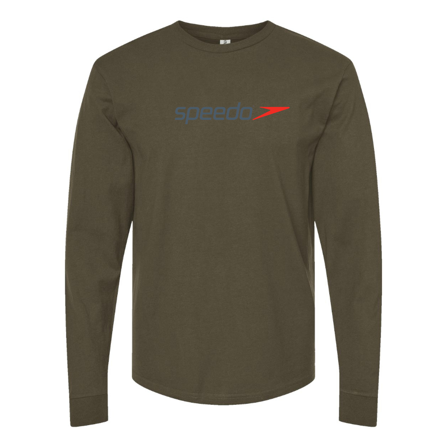 Men's Speedo Logo Cotton Long Sleeve T-Shirt