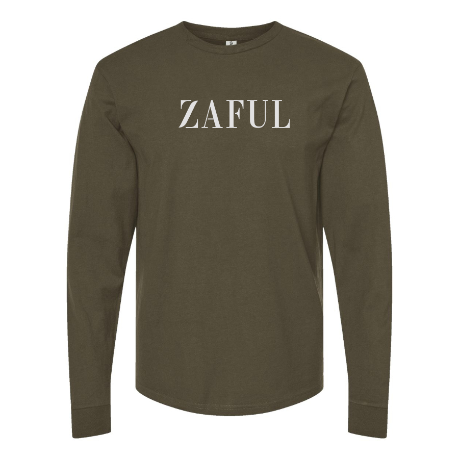 Men's Zaful Logo Cotton Long Sleeve T-Shirt