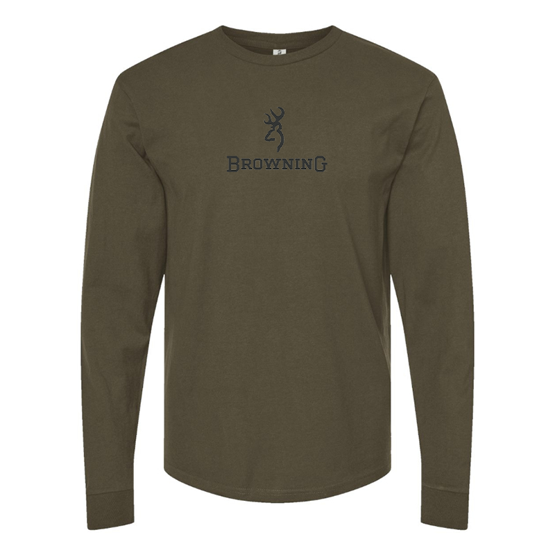 Men's Browning Logo Cotton Long Sleeve T-Shirt