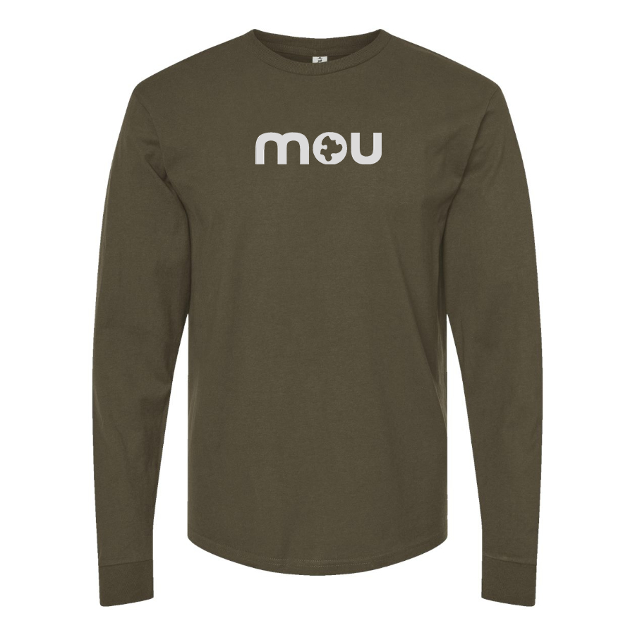 Men's Mou Logo Cotton Long Sleeve T-Shirt