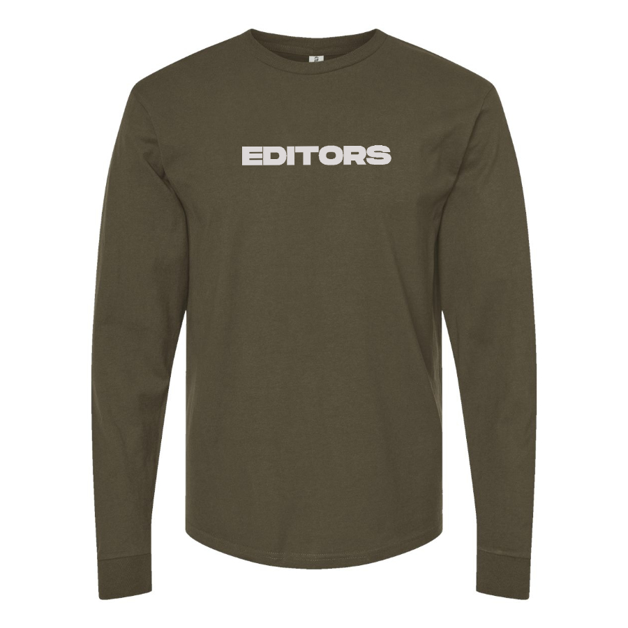 Men's Editors Logo Cotton Long Sleeve T-Shirt