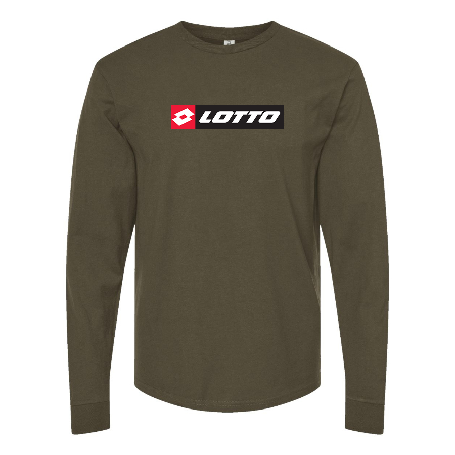 Men's Lotto Logo Cotton Long Sleeve T-Shirt
