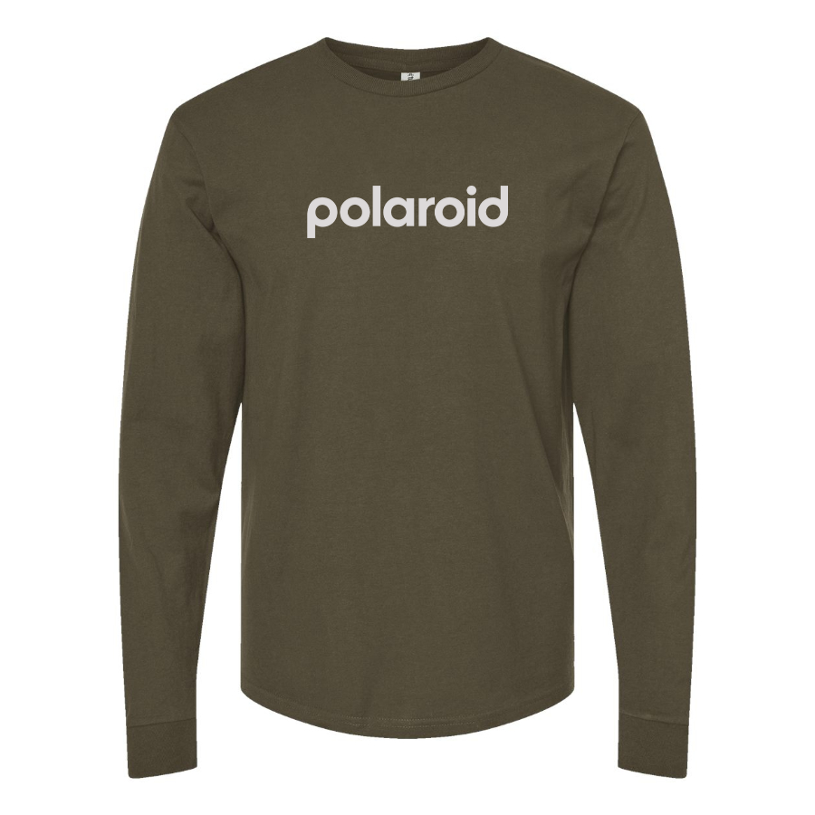 Men's Polaroid Logo Cotton Long Sleeve T-Shirt