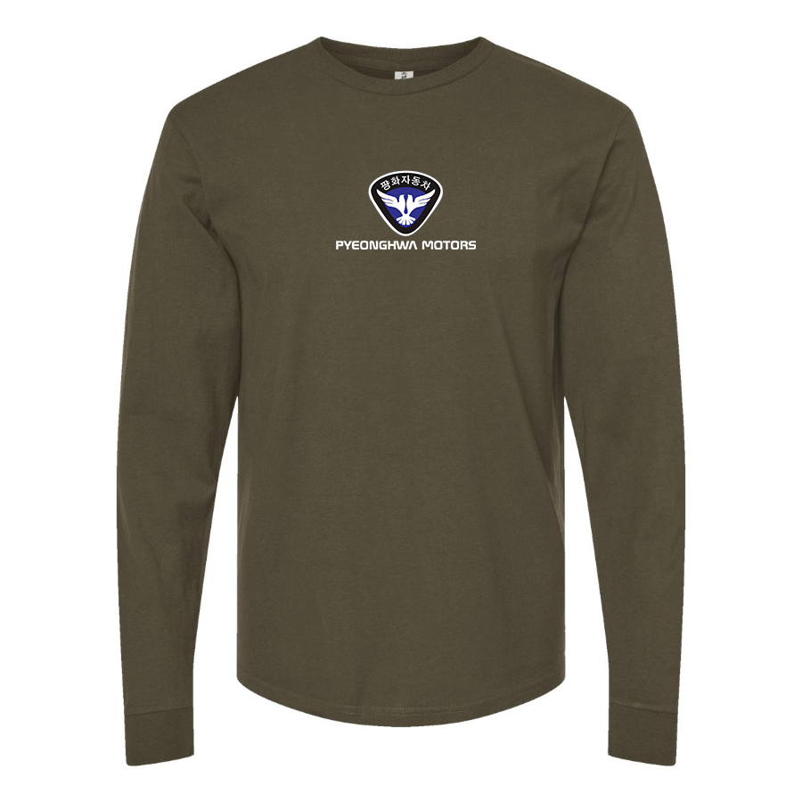 Men's Pyeonghwa Motors Logo Cotton Long Sleeve T-Shirt