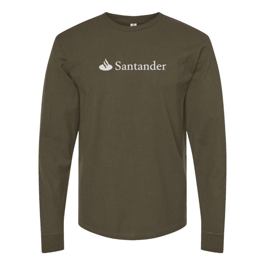 Men's Santander Logo Cotton Long Sleeve T-Shirt