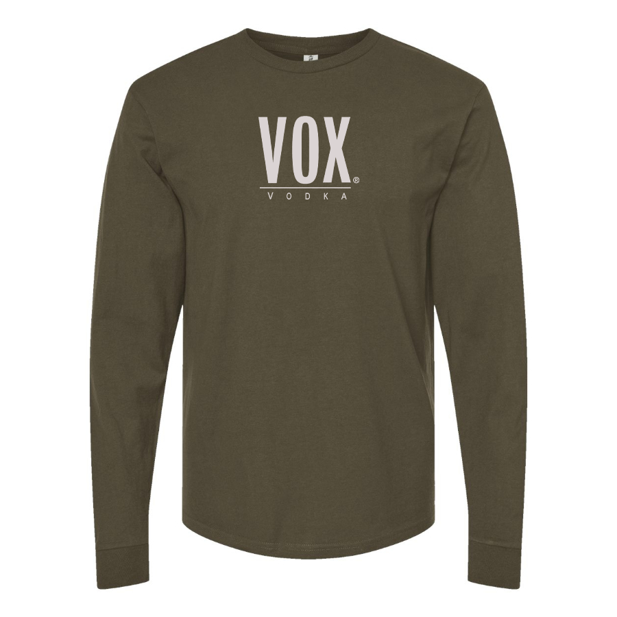 Men's Vox Logo Cotton Long Sleeve T-Shirt