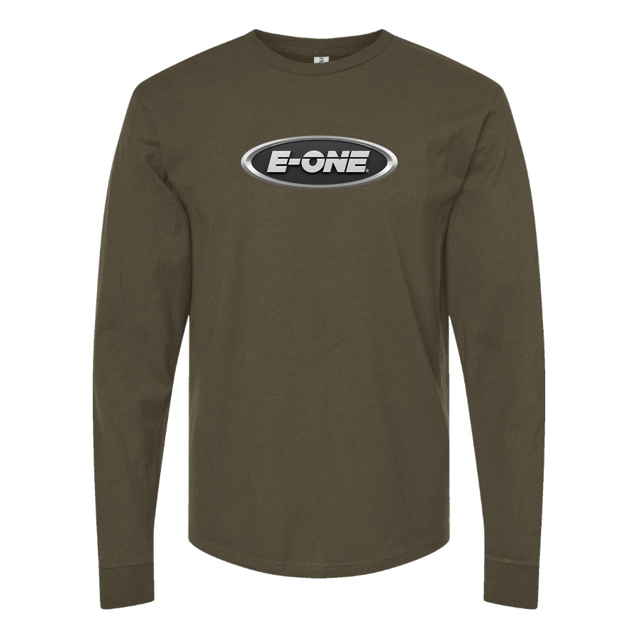Men's E-One Logo Cotton Long Sleeve T-Shirt