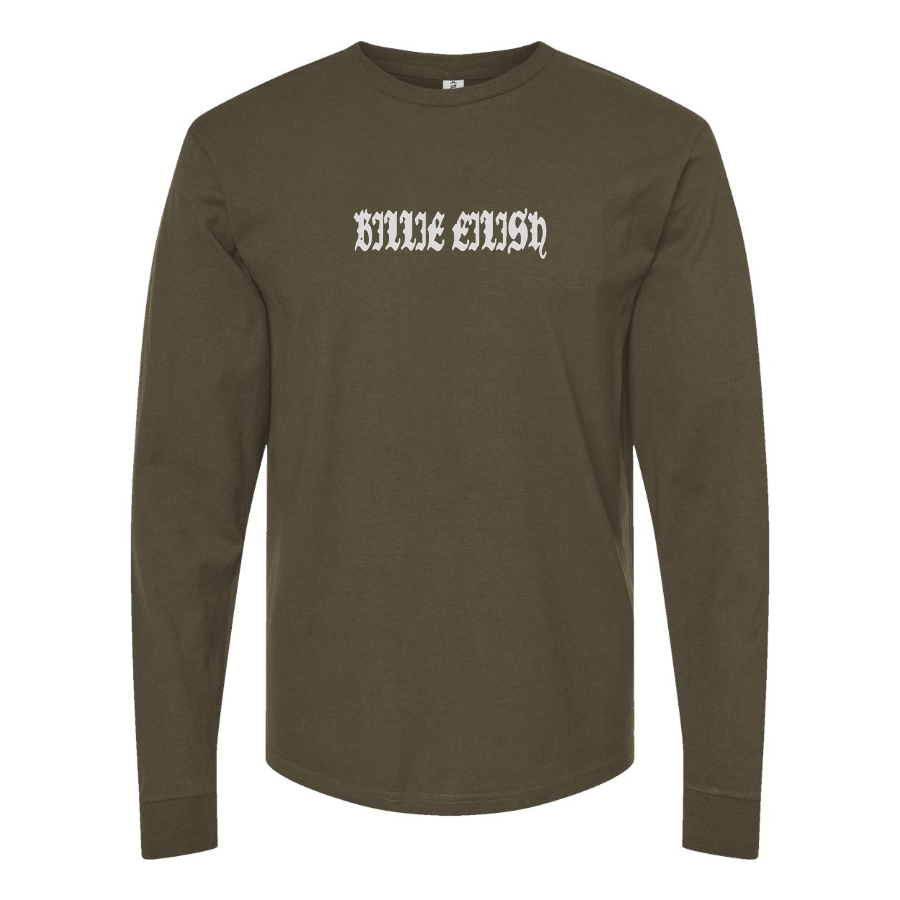 Men's Billie Eilish Logo Cotton Long Sleeve T-Shirt