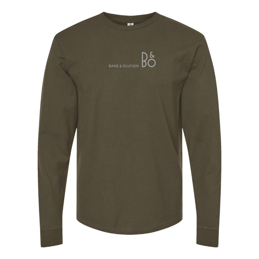 Men's Bang and Olufsen Logo Cotton Long Sleeve T-Shirt