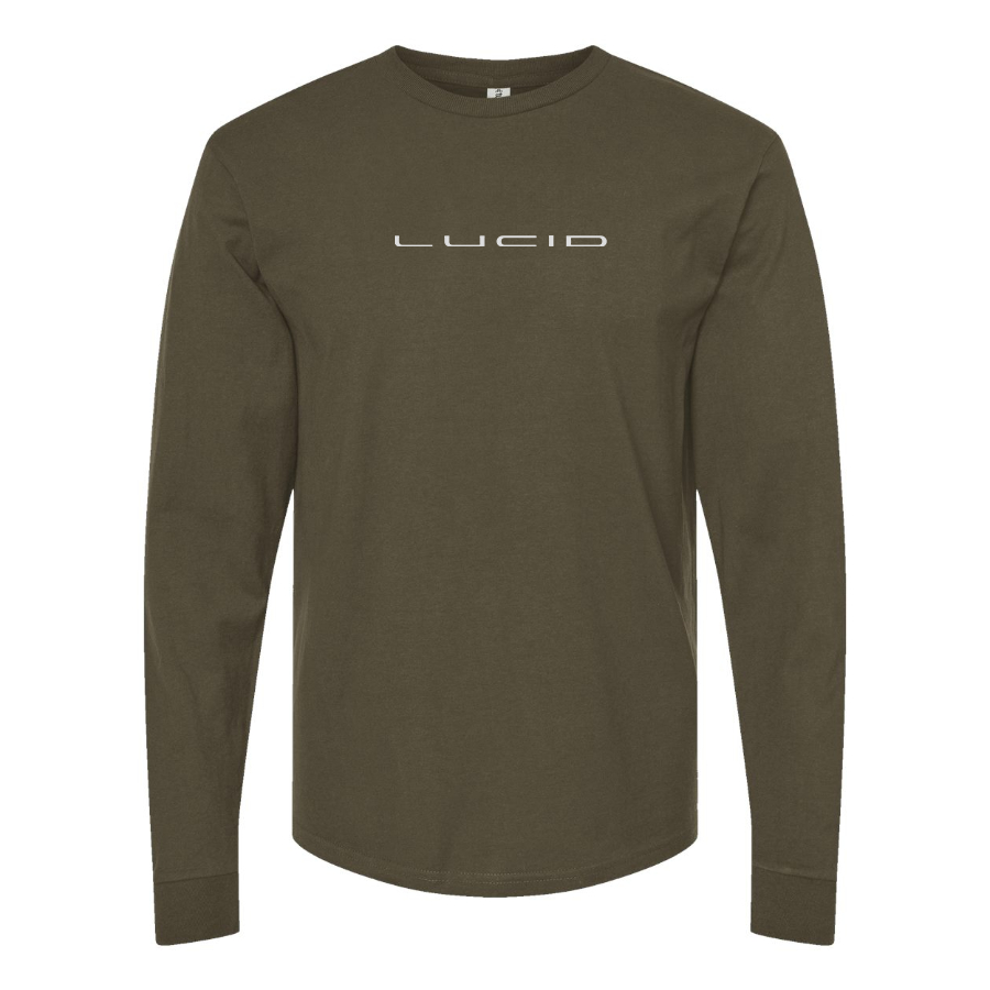 Men's Lucid Motors Logo Cotton Long Sleeve T-Shirt