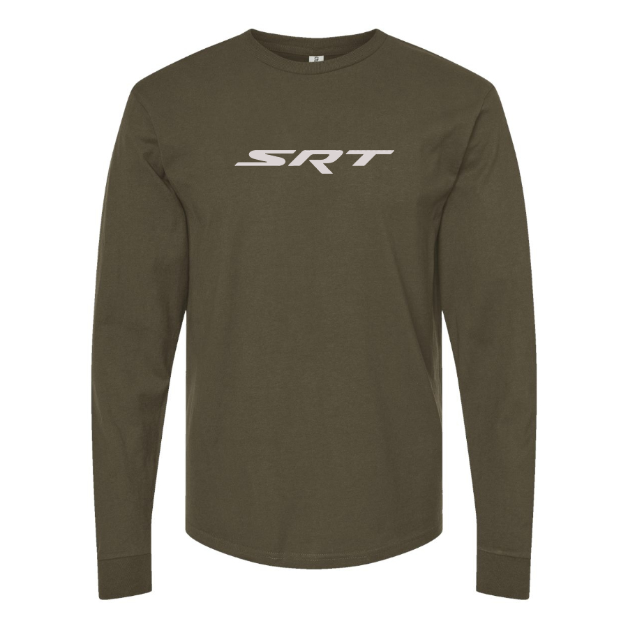 Men's Street Racing Technology Logo Cotton Long Sleeve T-Shirt