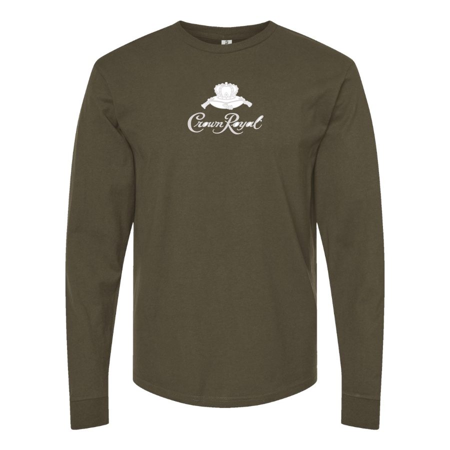 Men's Crown Royal Logo Cotton Long Sleeve T-Shirt