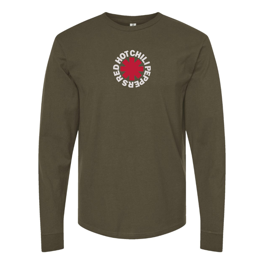 Men's Red Hot Chili Peppers Logo Cotton Long Sleeve T-Shirt