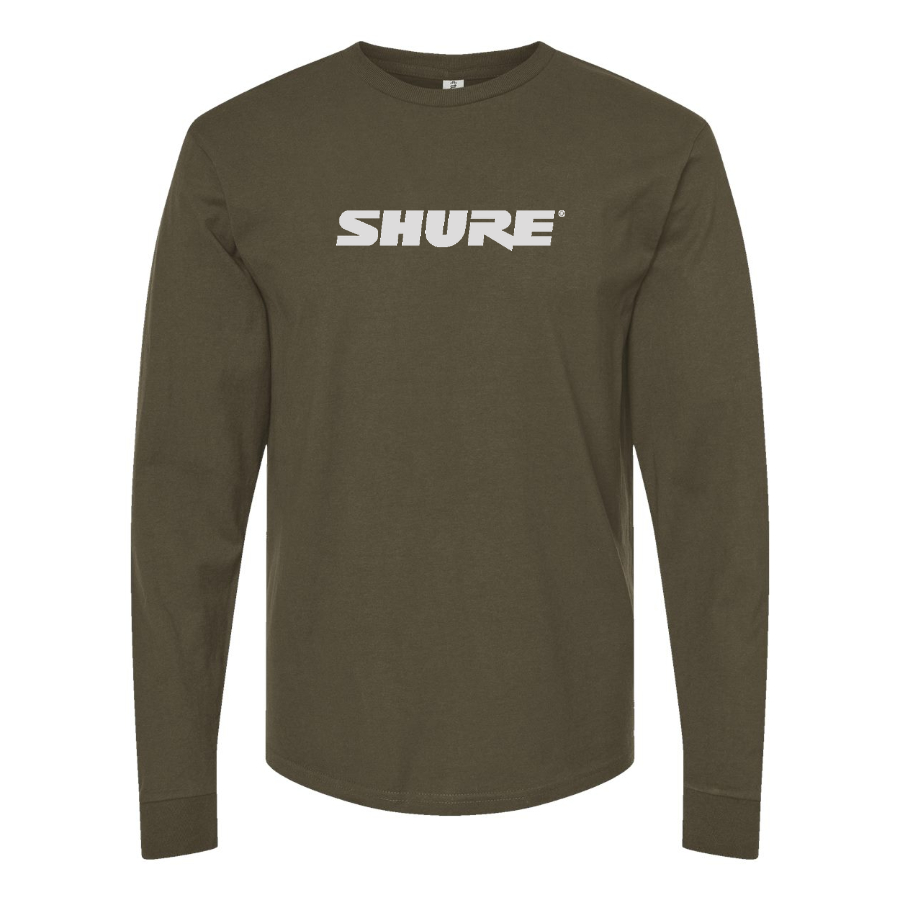 Men's Shure Logo Cotton Long Sleeve T-Shirt