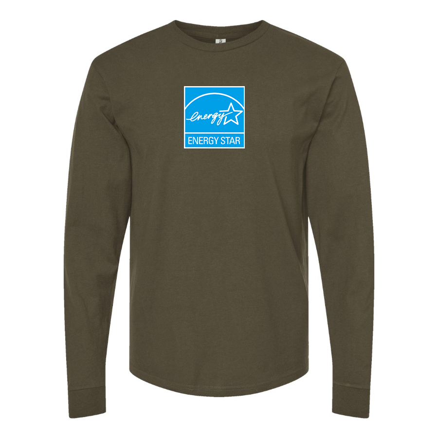 Men's Energy Star Logo Cotton Long Sleeve T-Shirt