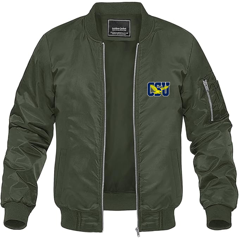 Men's Coppin State Eagles Lightweight Bomber Jacket Windbreaker Softshell Varsity Jacket Coat