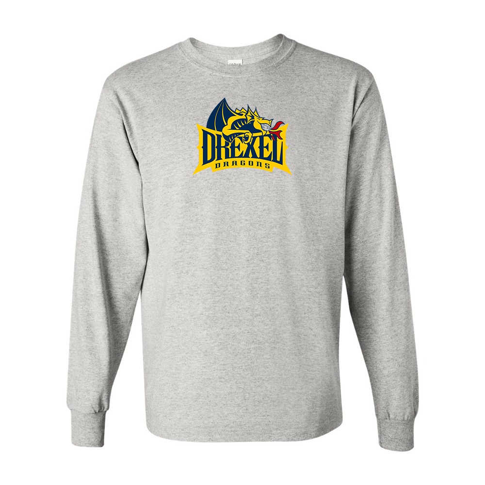 Men's Drexel Dragons Gildan Heavy Cotton Long Sleeve T-Shirt