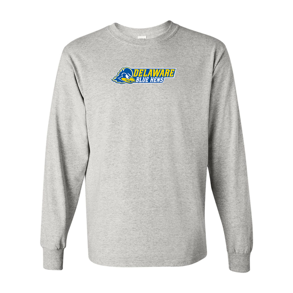 Men's Delaware Blue Hens Gildan Heavy Cotton Long Sleeve T-Shirt