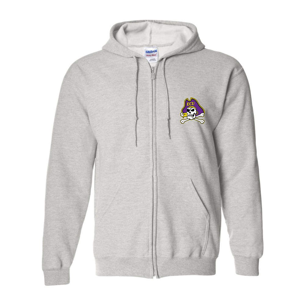 Men's East Carolina Pirates Gildan Heavy Blend Full Zip Hooded Sweatshirt