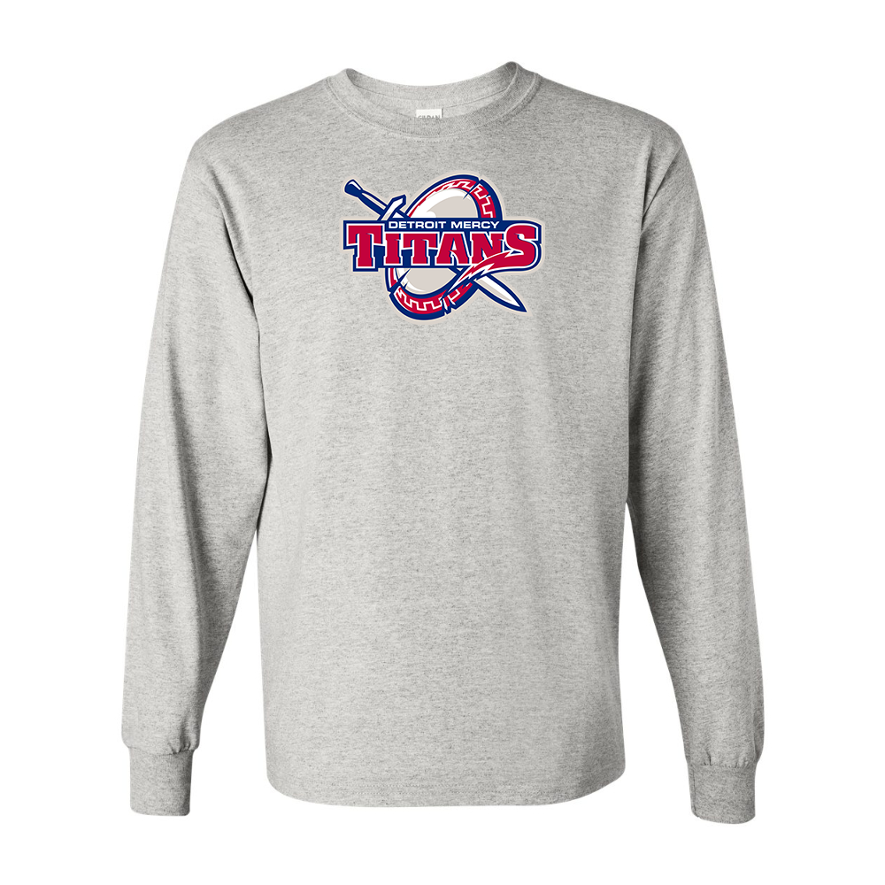Men's Detroit Titans Gildan Heavy Cotton Long Sleeve T-Shirt