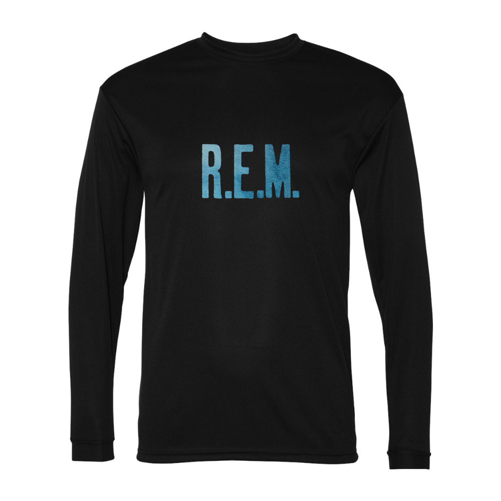 Men's R.E.M. Blue Performance Long Sleeve T-Shirt