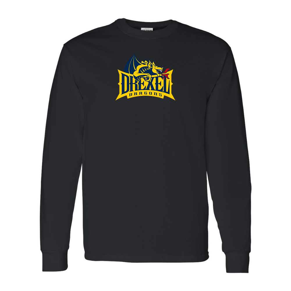 Men's Drexel Dragons Gildan Heavy Cotton Long Sleeve T-Shirt